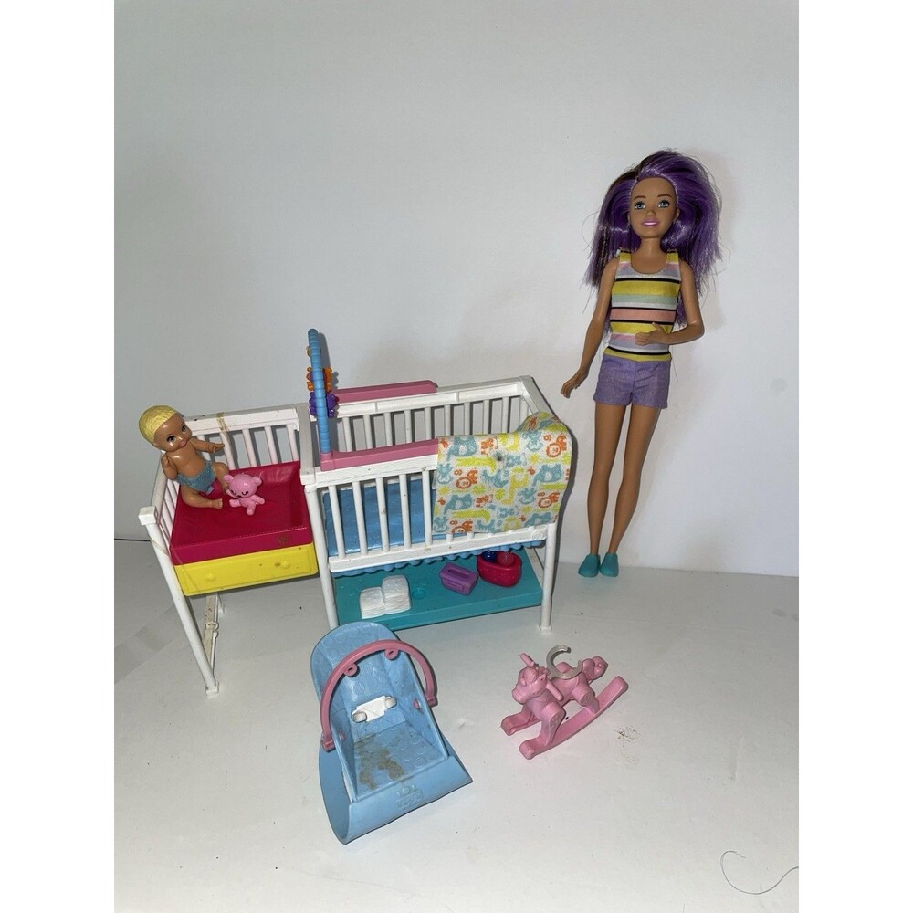 Barbie Skipper Babysitters Inc Nap ‘n' Nurture Nursery Dolls & Playset